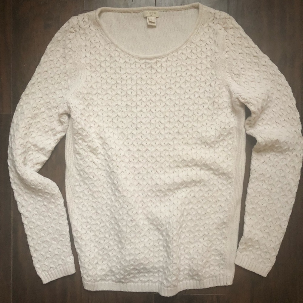 Cream colored J Crew sweater